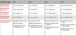 Terminplan FineArtOPrinter 2011