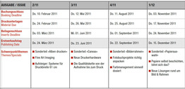 Terminübersicht FineArtPrinter 2011