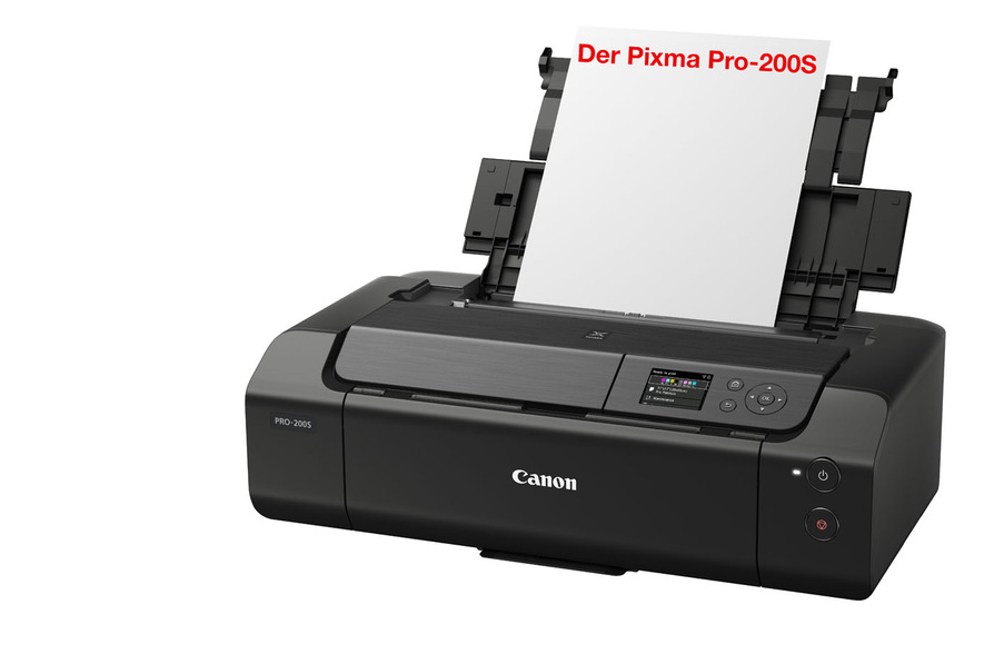 Der Pixma Pro-200S druckt aus acht Tintenpatronen leuchtende Bilder auf Formate bis A3+  Foto: © Canon
