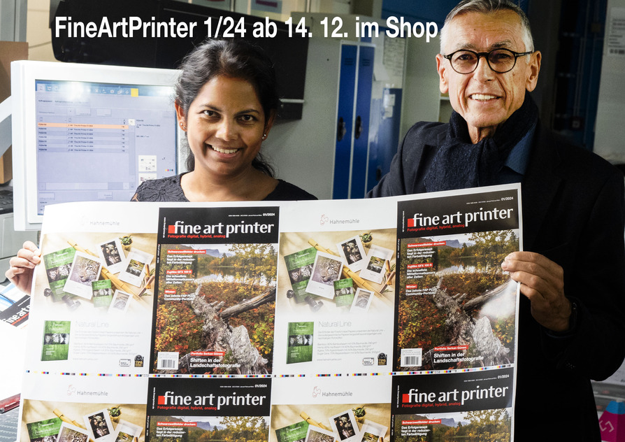 Die aktuelle FineArtPrinter !/2024 ist am 14. Dezmeber im Shop erhältlich und bei den Abonnentne im Briefkasten