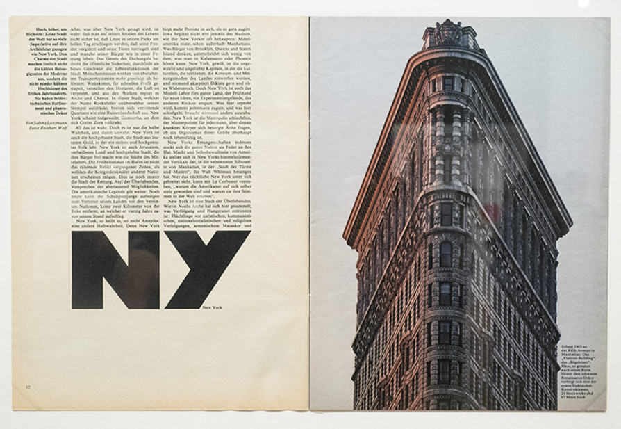 Doppelseite aus dem FAZ-Magazin, Gestaltung Willy Fleckhaus